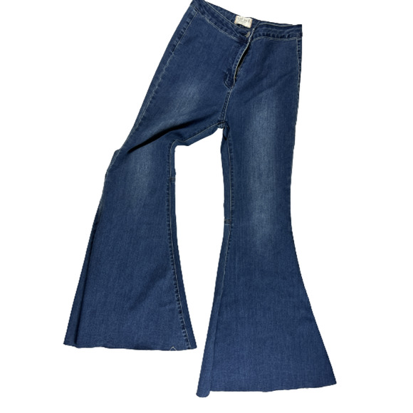 blank page Denim - Blank Paige Retro Sixties High Waisted Flared Jeans Size L